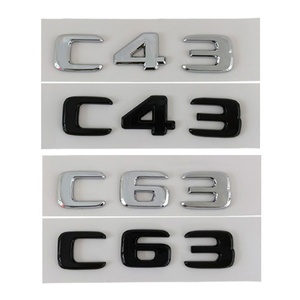 Biểu tượng logo cốp sau xe hơi 3D ABS C180 C200 C220 C43 C63 C63S AMG chữ cái phù hiệu dành cho Mercedes Benz W205 W204 C CLASS Phụ kiện - Product Image 2