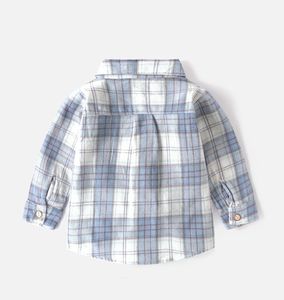 Vêtements pour enfants, chemises pour garçons, chemises confortables en coton à boutons pour enfants, uniformes scolaires et tenues décontractées - Product Image 6