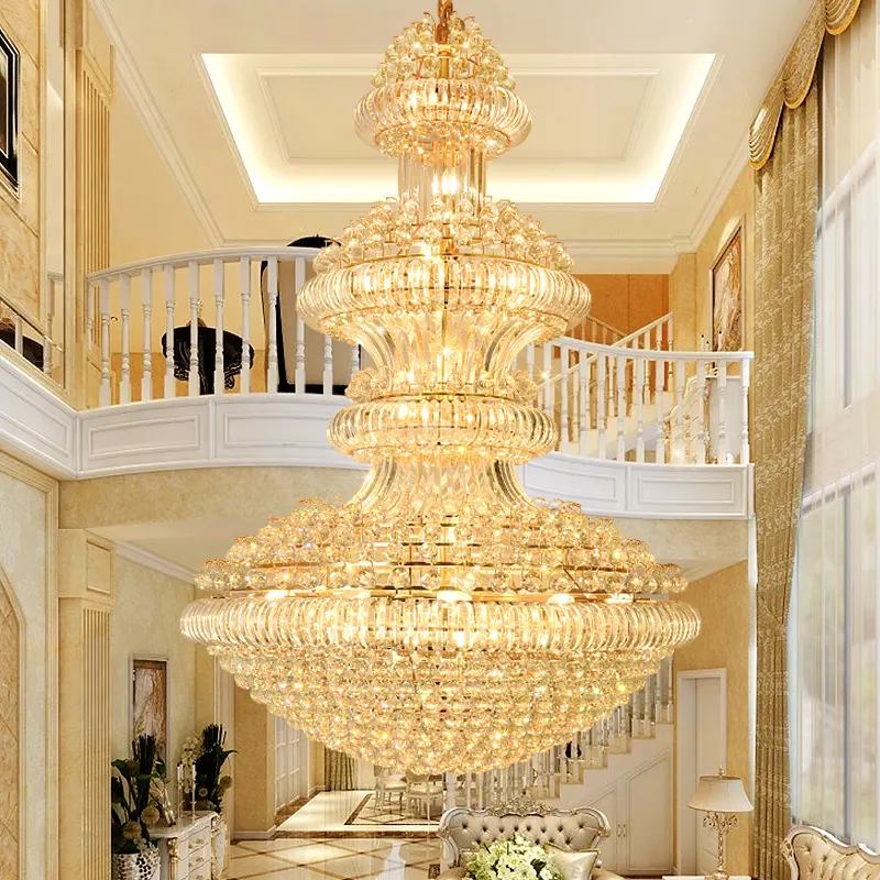 Hochwertige große Dekoration Luxus Phantasie führte hängenden modernen Kristall Kronleuchter