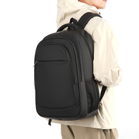 Mochila para Computadora Ligera e Impermeable Minfeng, con Puerto USB, Diseño de Cierre de Doble Cabeza, Multifuncional, de Poliéster Oxford, Casual
