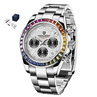 Jam Tangan Pria Pagani Design PD-1644 1644 Stainless Steel Japan Vk63 Quartz Movement Merek Mewah Tahan Air