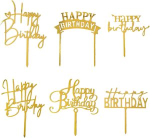 Decorazioni per Torte 'Merri Wish' in Acrilico Dorato, Eleganti Topper Decorativi per Feste di <span class=keywords><strong>Compleanno</strong></span> di Ragazze e Donne - Product Image 4