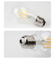 Ampoule LED globe vintage personnalisable E27 AC pour hôtel, télécommande, intensité variable, blanc chaud 2700K, durée de vie 30000 heures, usage domestique