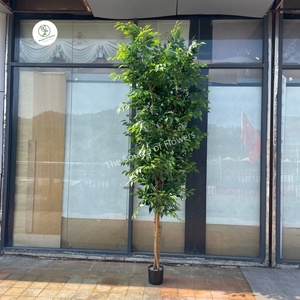 Bonsaï artificiel en plastique <span class=keywords><strong>vert</strong></span>, tronc en bois artificiel <span class=keywords><strong>vert</strong></span>, plantes en pot pour la décoration de jardin intérieur, <span class=keywords><strong>arbre</strong></span> banyan - Product Image 5