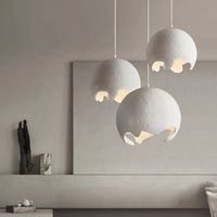 Lustre LED moderne Wabi Sabi pour la décoration intérieure, hauteur réglable, lampe suspendue en fer, base d'ampoule E26 pour restaurant, café