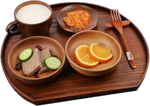 Plateau de service en bois écologique fait main, bords élégants, base antidérapante, couleur et taille personnalisables, passe au lave-vaisselle, pour la maison et les restaurants - Product Image 3