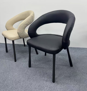 Chaise de salon portable en cuir PU moderne, dossier solide, design ergonomique, style contemporain, mobilier d'extérieur, d'école et de maison - Product Image 1