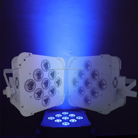 Éclairage led sans fil à batterie 9x6w, 10 pièces, éclairage avec spot lumineux pour fête disco dj