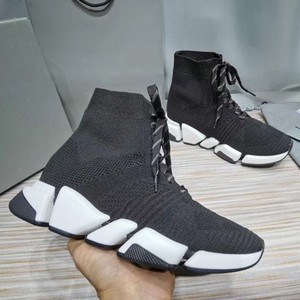 Zapatillas de plataforma unisex de lujo con cordones, zapatillas de plataforma de punto elástico de diseñador para todo tipo de clima, zapatillas deportivas para hombre - Product Image 1