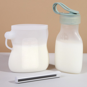 Sacs de conservation du lait maternel en silicone, 250 ml, type arc, réutilisables, pour aliments pour bébés de 0 à 12 mois - Product Image 2