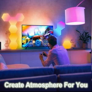 Kit de 6 Luces LED Hexagonales para Juegos, Versión WIFI, Iluminación Ambiental para Habitación de Juegos, Ensamblaje DIY - Product Image 6