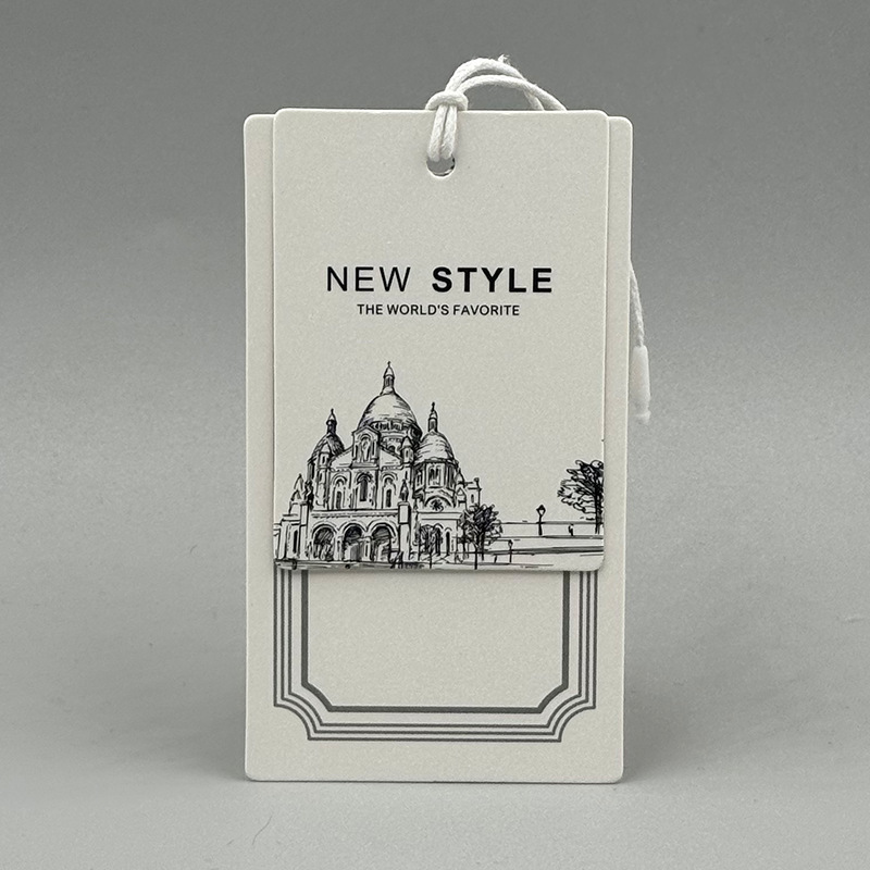 Custom Shaped Factory Colored Small Fashionable Brand Hang Tags Logo Printed Clothing Label Tags