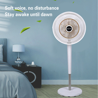 Ventilateur solaire vertical FS-398 de 12 pouces, panneau solaire monocristallin en silicium, 3 vitesses, charge AC/DC, batterie lithium grande capacité