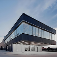 Structure métallique modulaire moderne conçue sur mesure Entrepôts d'immeubles de bureaux préfabriqués commerciaux et industriels à prix concurrentiels