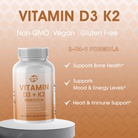 OEM ODM Vente à Chaud Suppléments Vitamines MK7 Vitamine D3 K2 Capsules