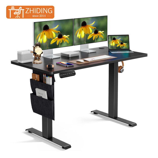 Height Adjustable Electric Sit to Stand Desk Programmable Single Motor Electric Standing Desk