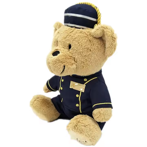 Custom <span class=keywords><strong>Plush</strong></span> <span class=keywords><strong>Teddy</strong></span> <span class=keywords><strong>Bear</strong></span> Fabricante Stuffed Animal Toy com Uniforme Hotel Presente personalizado boneca de pelúcia para promoção Mascote - Product Image 2