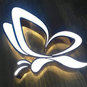 Nhà hàng thiết kế xây dựng Glow LED ánh sáng thư tùy chỉnh quảng cáo Logo Acrylic 3D Led Ngoài Trời bảng hiệu cho cửa hàng - Product Image 4