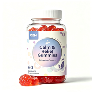 Gummies OEM Marque Blanche Apaisantes et Apaisant Effet Calmateur avec GABA + L-Théanine + Ashwagandha + Magnésium pour le Soutien à la Relaxation Adulte - Product Image 1
