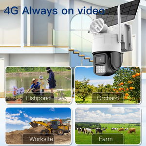 Aov IP 4G Sim HD <span class=keywords><strong>Zoom</strong></span> 2 ống kính CCTV gián điệp máy ảnh ẩn 2 màn hình an ninh máy ảnh góc rộng CMOS cảm biến PTZ tầm nhìn ban đêm ai hỗ trợ - Product Image 4