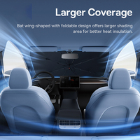 Pare-soleil de voiture Baseus en forme de parapluie, effet rafraîchissant excellent, large compatibilité - Protection solaire estivale pour pare-brise avant