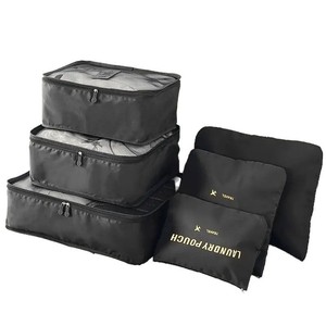 Clothing Organizer Set 6-Piece Travel <b>Storage</b> Bags With Mesh Zippered Pockets For Socks Underwear And <b>Clothes</b> Packing - Product Image 5