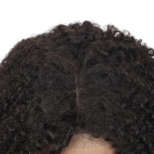 Бесплатный образец афро кудрявый парик 13x4 предварительно выщипанные кружевные парики 150% плотность перуанские Remy кружевные передние человеческие волосы парики для женщин - Product Image 5