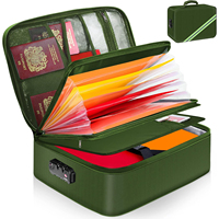 Étui en cuir de voyage à domicile portable organisateur de fichiers ignifuge et étanche avec isolation thermique pour la maison et les voyages
