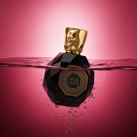 Flacon de parfum en verre multi-facettes vide de 100 ml, forme personnalisée, logo OEM ODM, bouchon doré irrégulier, boîte incluse