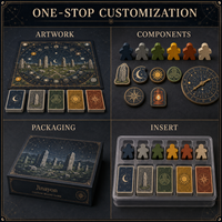 Jeu de société d'astronomie coopérative sur le thème des sites mégalithiques personnalisés avec cartes d'exploration, en carton rigide, pour 2 à 4 joueurs, boîte avec couvercle amovible