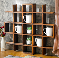 Étagère murale en bois moderne personnalisable pour le salon et la cuisine, étagères de présentation pour tasses à café