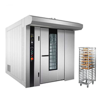 Four rotatif électrique commercial de grande capacité à 64 plateaux, en acier inoxydable, certifié CE, équipement de cuisine pour restaurants, hôtels, cuisines industrielles