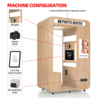 Photomaton tout-en-un avec imprimante, logiciel, personnalisation du logo et du boîtier, télécommande, fournisseur de haute technologie PhotoBooth