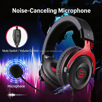 Auriculares EKSA E900 con Cable, Conector de 3.5mm, Over-Ear, ENC, para Uso Diario/Música/PC/Juegos, Sonido Estéreo HiFi 3D 7.1, con Micrófono