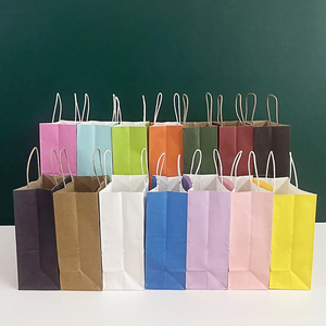 24 sacs cadeaux en papier kraft biodégradable avec poignées Flexiloop (5,91x3,15x8,27 pouces) jaunes <span class=keywords><strong>pour</strong></span> bougies, artisanat, anniversaire, fête, emballage - Product Image 1