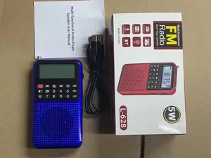TF kart yuvası ile L-628 taşınabilir Bluetooth FM radyo ses kaydedici el feneri LED ışık kulaklık Jack şarj edilebilir pil