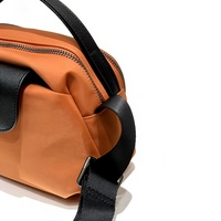 Bolso Tote Cruzado de Nylon Impermeable de Moda con Cierre de Cremallera, Diseño de Patrón de Caramelos, Detalle de Botón, Multiusos, Ligero y Duradero