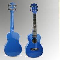 Ukulele Konser Custom 23 Inch 4 Senar, Fingerboard Rosewood, Finishing Matte, Peg Tuning Tertutup, Cocok untuk Pemula dan Pelajar, Kayu