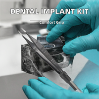 Forceps chirurgicaux dentaires noirs enduites de titane bipolaires pour extraction dentaire, ciseaux parodontaux, kit d'instruments manuels