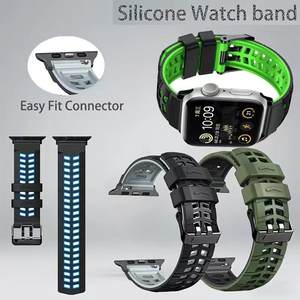 Correa de Silicona para <span class=keywords><strong>Apple</strong></span>, Compatible con <span class=keywords><strong>Apple</strong></span> Watch Ultra 2 42/44/45/46/49mm, Correas Deportivas Intercambiables, Material Transpirable - Product Image 1