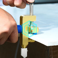 Coupeur de carreaux de verre et céramique 2 en 1 avec roue de couteau Coupeur de rouleau diamanté Machine de découpe Ouvreur Outils Accessoires