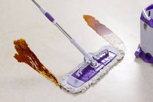 Herramientas de Limpieza para Pisos de Casas Grandes, Mopa Plana Plegable de Acero Inoxidable con Alta Tasa de Deshidratación y Absorción Rápida - Product Image 3