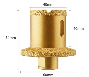 Broca de núcleo de diamante <span class=keywords><strong>PEX</strong></span> de 40-60mm, abridor de sierra de agujero de mármol para lavabo, escariador de maceta, abridor de lavabo, escariador - Product Image 5