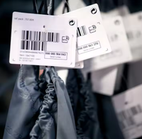 Прямая поставка, логотип на заказ, бирка безопасности одежды Rfid, подвесная бумажная Рождественская бирка