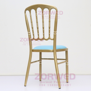<span class=keywords><strong>Sillas</strong></span> <span class=keywords><strong>de</strong></span> banquete Napoleón <span class=keywords><strong>de</strong></span> metal y aluminio dorado para eventos, alquiler al por mayor <span class=keywords><strong>de</strong></span> muebles usados para hoteles, bodas y fiestas infantiles. - Product Image 5