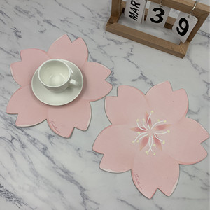 Japanese-style girly <b>mouse</b> pad, PU leather beautiful desk <b>mat</b>, creatively shaped office and gaming <b>mat</b>, fresh and elegant. - Product Image 5