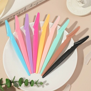 Rasoir droit emballage personnalisé 12 pièces rasoirs faciaux multi-usages racloir à sourcils avec tête de <span class=keywords><strong>coupe</strong></span> en maille vente en gros - Product Image 3