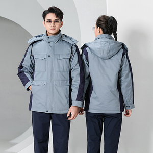 Ropa larga acolchada de algodón para hombre Gasolinera Abrigo acolchado de algodón Ropa de protección laboral - Product Image 3