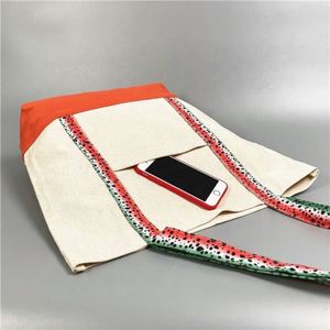 ถุงผ้าแคนวาสมีซิปขนาดใหญ่ถุงผ้าแคนวาสกระเป๋าโท้ทสำหรับช้อปปิ้งทำจากผ้าฝ้ายออร์แกนิกออกแบบได้ตามต้องการ - Product Image 5