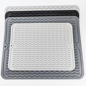 Silicone Dish Drying Drain <b>Mat</b> Multi-functional Silicon Heat Resistant <b>Mat</b> Anti-Slip Draining <b>Mat</b> for Kitchen Easy to Clearing - Product Image 6